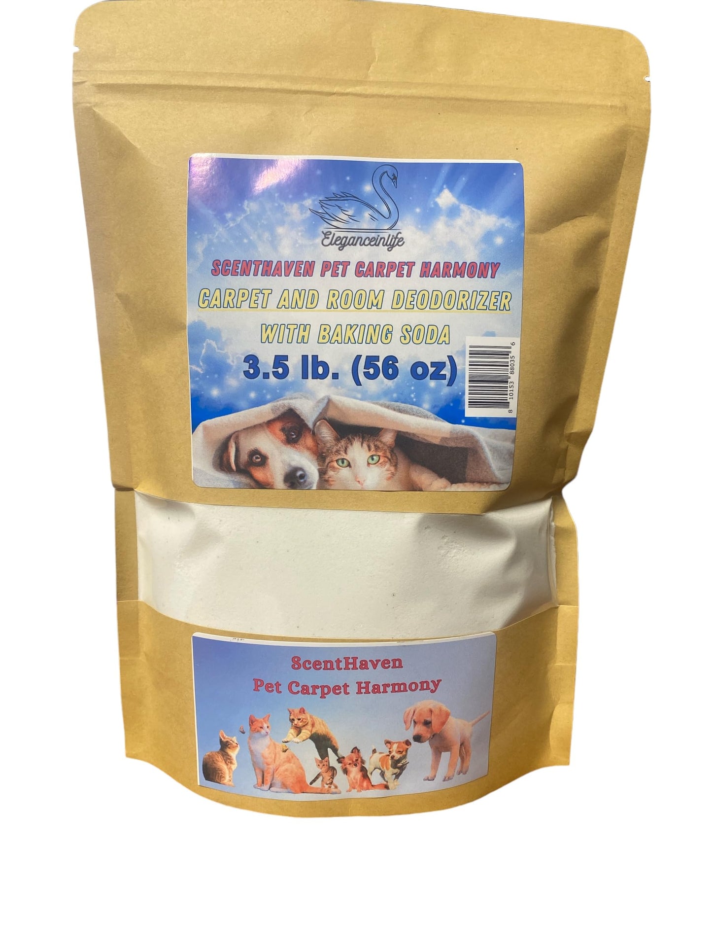 Eleganceinlife ScentHaven Pet Carpet Harmony - Carpet and Room Deodorizer with Baking Soda, 3.5 lb. (56 oz) - Neutralize Pet Odors and Refresh Your