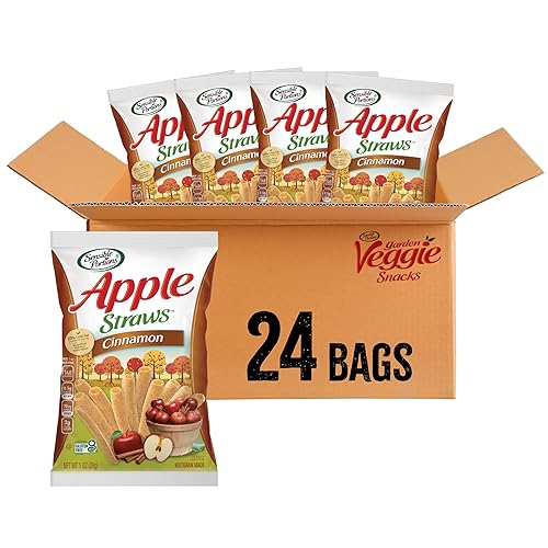 Sensible Portions Garden Veggie Snacks - Veggie Straws, Snack Size, Apple Cinnamon, 1 Oz (Pack of 24)