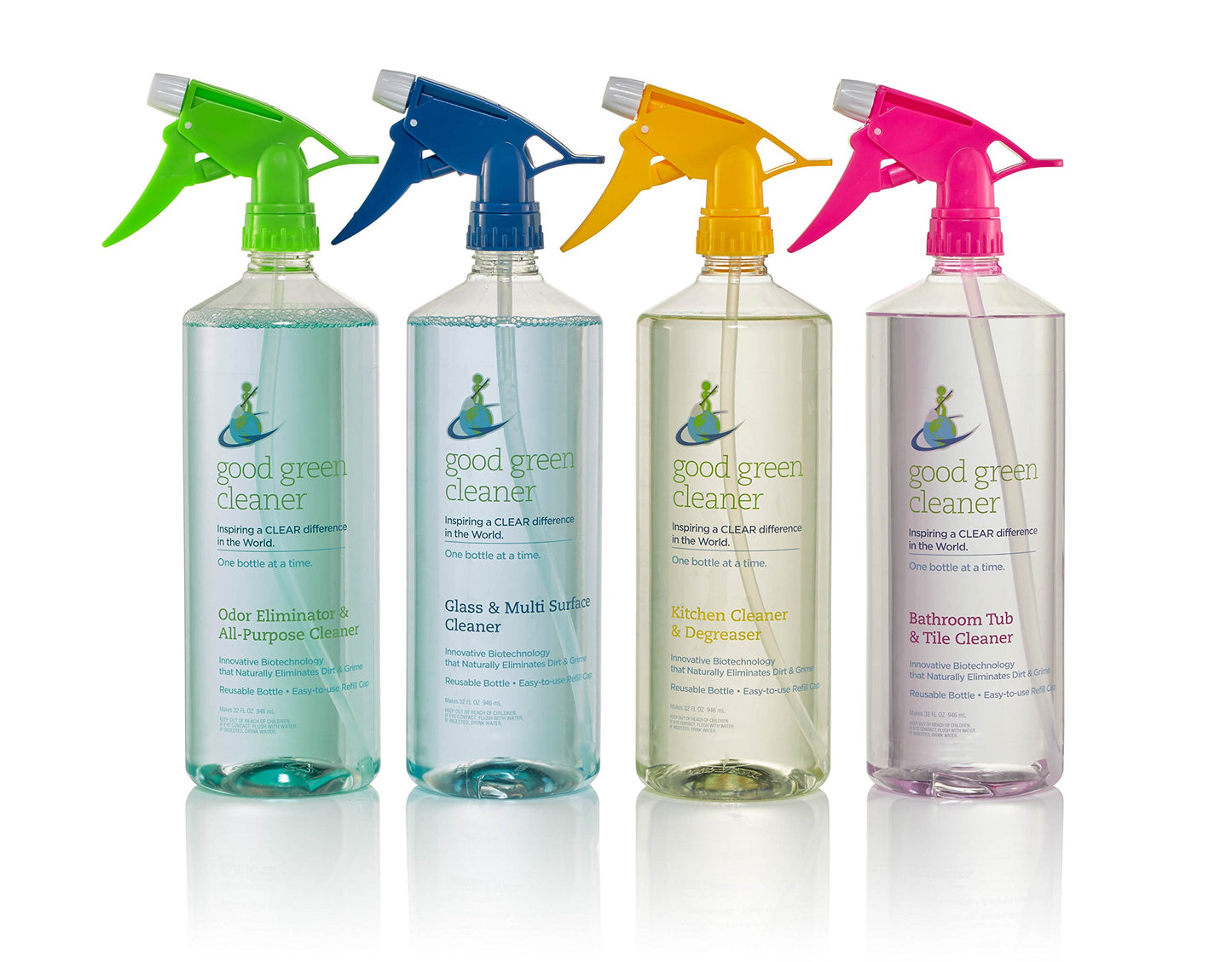 good green cleaner Kitchen Cleaner and Degreaser Starter Set | 32 ounce, Reusable Spray Bottle | Biodegradable Formula | Clean Your Kitchen Safely
