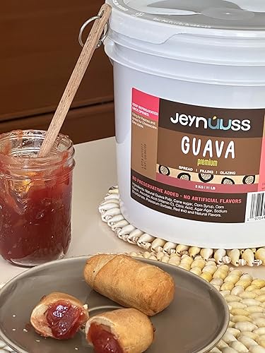 Jeynuuss Premium Guava Cake and Pastry Filling, (11 LB) Bulk Guava Paste for Baking, Pies, Donuts & Empanadas - Kosher & Gluten-Free - Gourmet Fruit