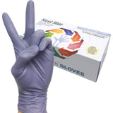 Infi-Touch Disposable Gloves, Steel Blue Heavy Duty Nitrile Gloves, 9.5" Length, Powder Free, 6 Mil Thickness, Small, Pack of 100