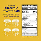 COACH'S OATS Organic Whole Grain Oatmeal 3 lbs | Cracked n’ Toasted | Quick-Cooking, Steel Cut Texture | Heart-Healthy, Delicious Breakfast |