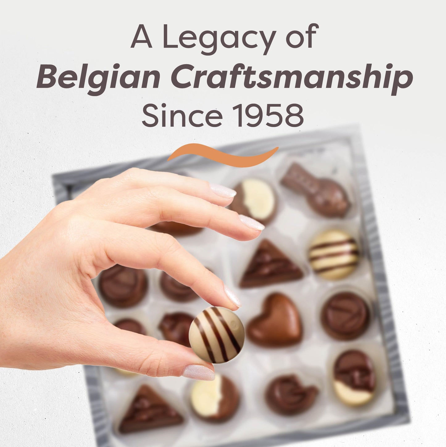 Belgian Chocolate Gift Box by GuyLian, 6.35 oz, 16 pc Opus Luxury Assortment, Premium Gourmet Chocolate, Milk, White & Dark Candy Treat for Women