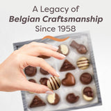 Belgian Chocolate Gift Box by GuyLian, 6.35 oz, 16 pc Opus Luxury Assortment, Premium Gourmet Chocolate, Milk, White & Dark Candy Treat for Women