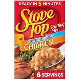 Stove Top Lower Sodium Chicken Stuffing Mix, Instant Side Dish for Chicken and Holiday Meals, Savory Seasoned Bread Stuffing, Ready in 5 Minutes, 6