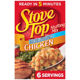 Stove Top Lower Sodium Chicken Stuffing Mix, Instant Side Dish for Chicken and Holiday Meals, Savory Seasoned Bread Stuffing, Ready in 5 Minutes, 6
