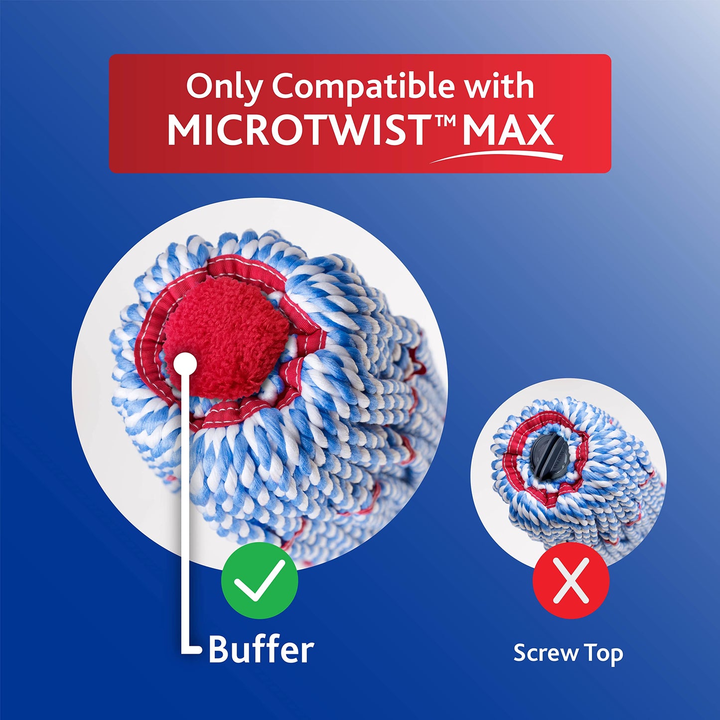 O-Cedar MicroTwist MAX Microfiber Twist Mop with 1 Extra Refill | Features Hands-Free Wringing | Extra Large 18-Inch Mop Head | Safe on All Floor