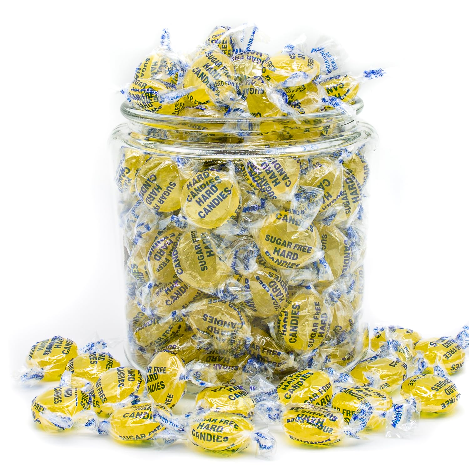 Sugar Free Lemon Drops Hard Candy 8 oz - Keto Snacks for Diabetics, Low Carb, Individually Wrapped