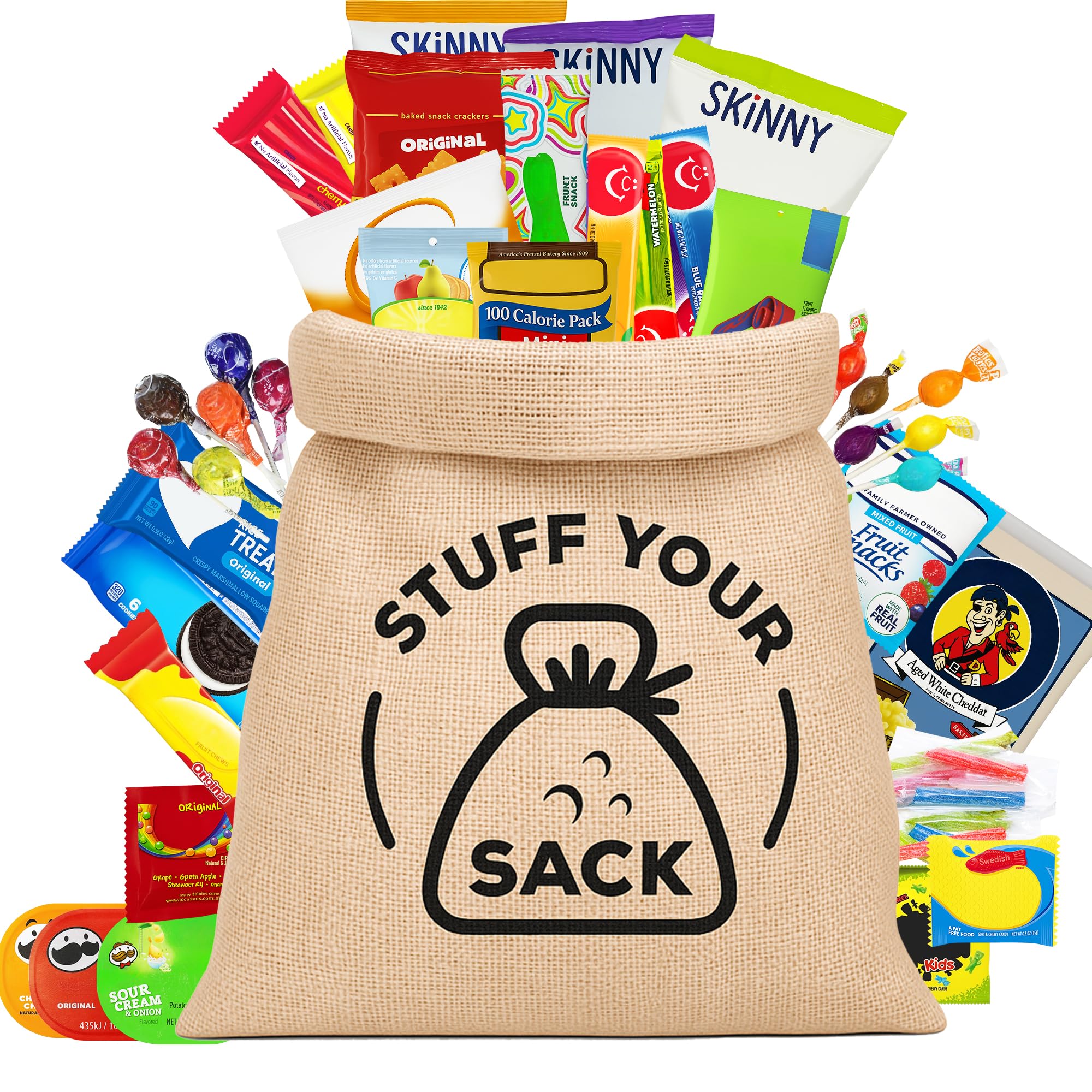 Ultimate Snack Variety Box - 100 Count Assortment of Crackers, Cookies, Candy & Chips - Individually Wrapped Snack Pack for Office, School & Parties