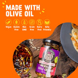 Tia Lupita Salsa Macha Chili Crunch Oil - Cranberry Flavor Crunchy Morita Chili Oil | Made w/Olive Oil, Gluten Free, Non-GMO, Vegan (7.5 Oz)