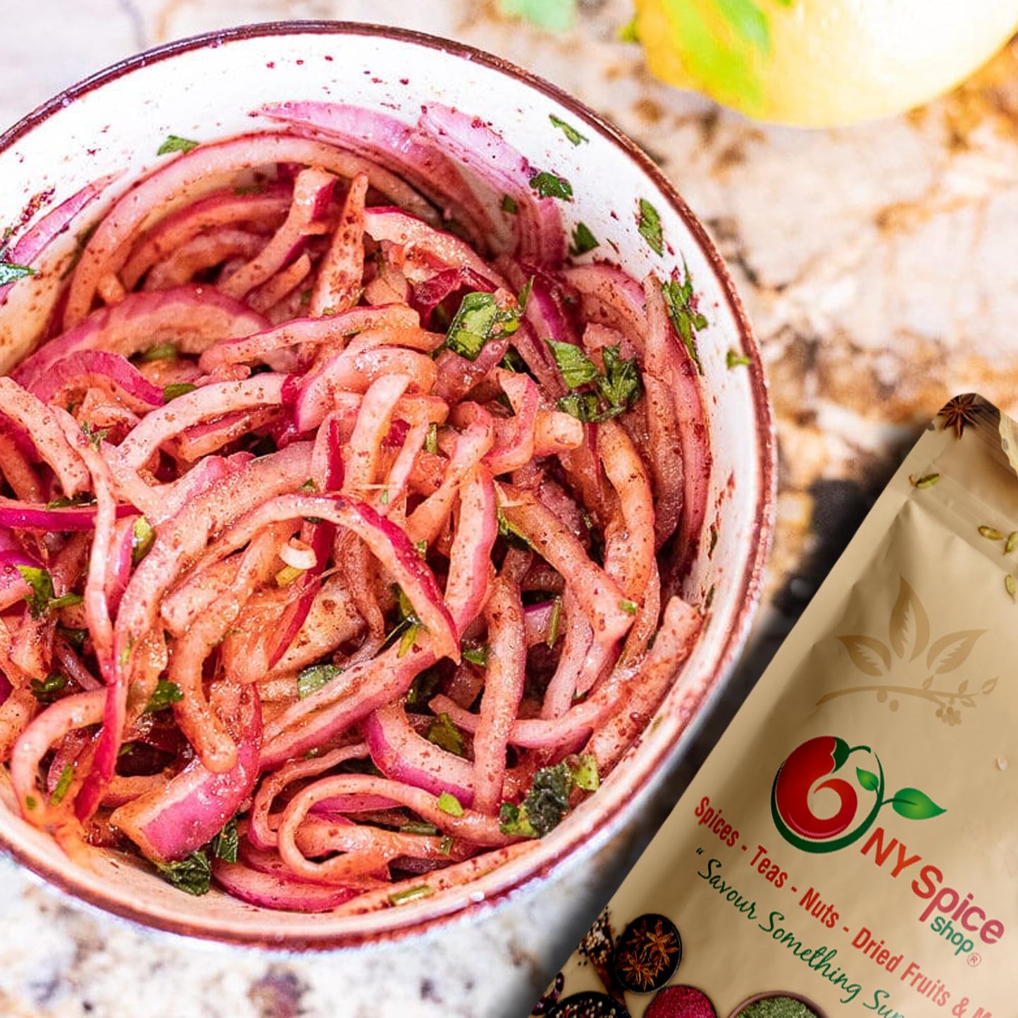 NY SPICE SHOP Sumac Spice Powder - Turkish Seasoning - Ground Sumac Berries Ground - Tangy & Citrusy Middle Eastern Spices - Traditional Purple