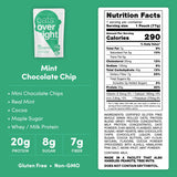 Oats Overnight Mint Chocolate Chip - Overnight Oats with 20g Protein, High Fiber Breakfast Protein Shake - Gluten Free Oatmeal, Non GMO High Protein