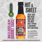 Hot Mama's Belize Sweet and Spicy Pepper Sauce - All-Naturral, No Preservatives - Non GMO - Gluten-Free, Vegan-Friendly, Fresh Ingredients - Great