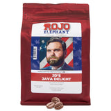 Rojo Elephant J.D.'s Java Delight Handcrafted Whole Bean Coffee, 100% Arabica Beans, Premium Light-Medium Roast, Smooth, Rich Flavor, 11 oz Bag