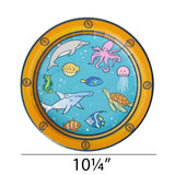 C.R. Gibson TW12-25638 Under the Sea Disposable Paper Dinner Plates, 10.25" Diameter, Multicolor, 8 Pieces