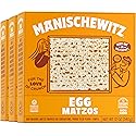 Manishewitz Egg Matzo 12oz (3 Pack) Kosher (Not For Passover), Thin, Crisp & Light Texture, Sodium Free, No Artificial Flavors, Colors or Ingredients,