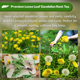 Hanan Dandelion Root Tea Loose Leaf - 100% Natural Diente de León Herbal Tea from Peru, Caffeine-Free Infusion for Digestive Support, Detox, Dried