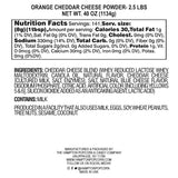 Cheddar Cheese Powder, 2.5 Pound Resealable Jar, Popcorn Cheese Powder, Cheese Powder For Pasta, Nacho Cheese Powder