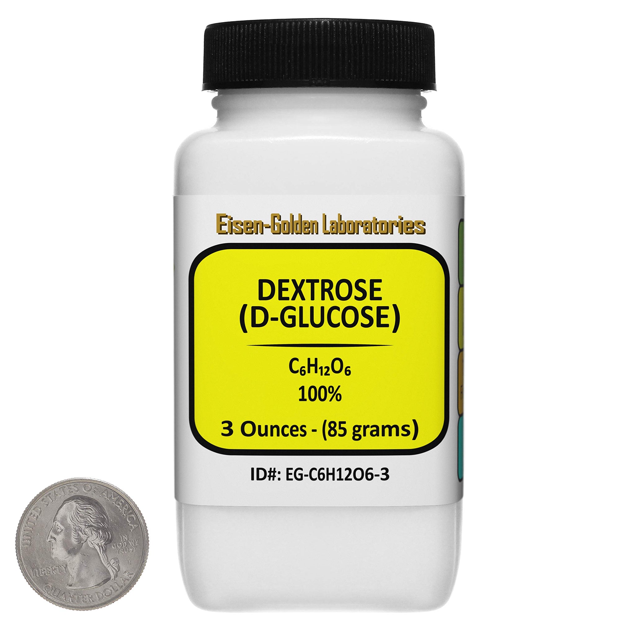 Dextrose [C6H12O6] 100% USP Food Grade Powder 3 Oz in a Bottle
