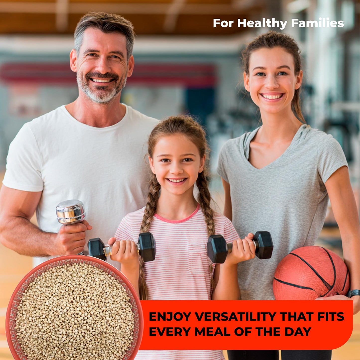 Organic Whole Grain Sorghum 2 lb - Gluten Free Ancient Grain | High Fiber, Plant-Based Protein | Better Than Rice & Quinoa | Stay Full Longer | Meal Prep, Grain Bowls, Healthy Cooking | Non-GMO, Vegan Bulk Grain