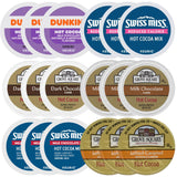Premium Hot Chocolate K-Cup Variety Sampler Pack 18ct- Six Different Cocoa Flavors (3ea) from your Favorite Brands- Grove Square Milk & Dark, Laura