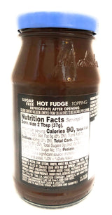 Smucker's Sugar Free Hot Fudge Topping (Pack of 2) 11.75 oz Jars