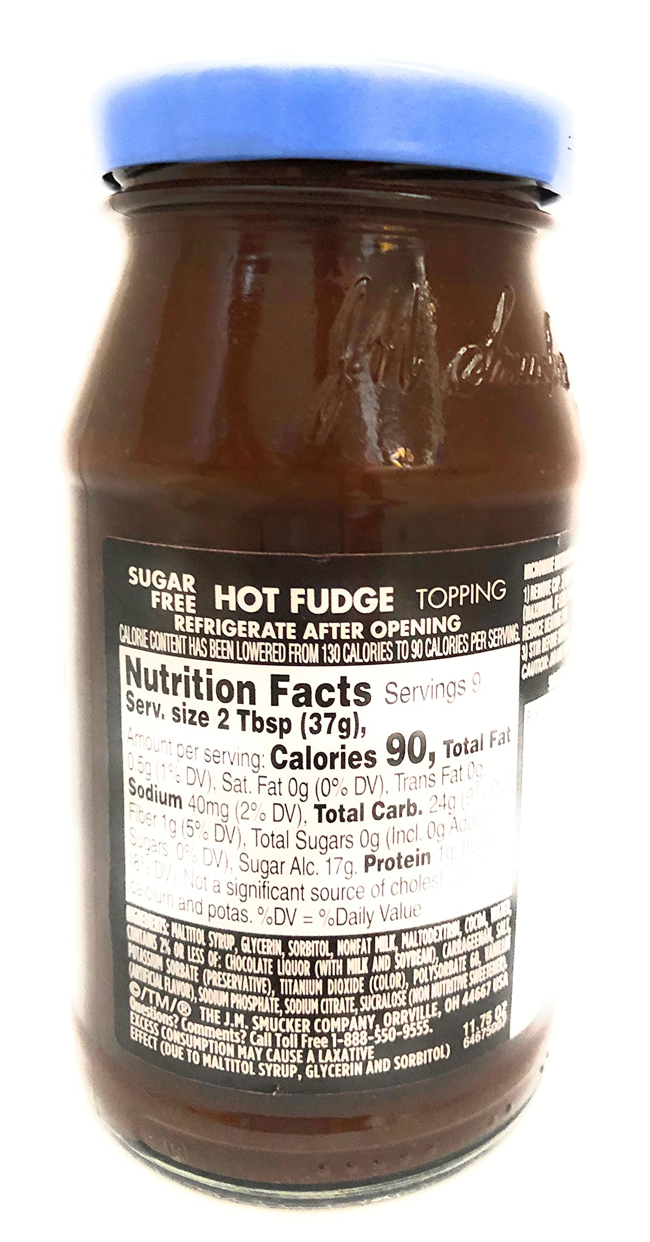 Smucker's Sugar Free Hot Fudge Topping (Pack of 2) 11.75 oz Jars