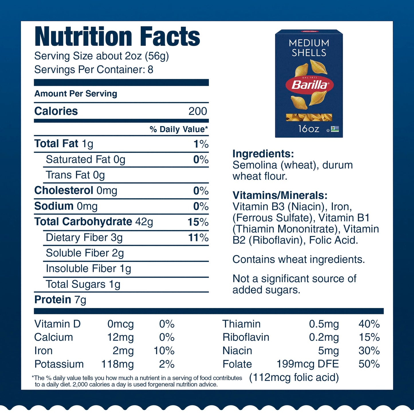 Barilla Medium Shells Pasta, 16 oz. Box (Pack of 12) - Non-GMO, Made with Durum Wheat Semolina - Kosher Certified