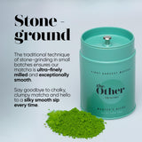 TheOther Matcha Powder Ceremonial Grade Matcha Powder - Japanese Matcha Powder Master’s Blend - Premium Green Tea Teal Tin - 25g