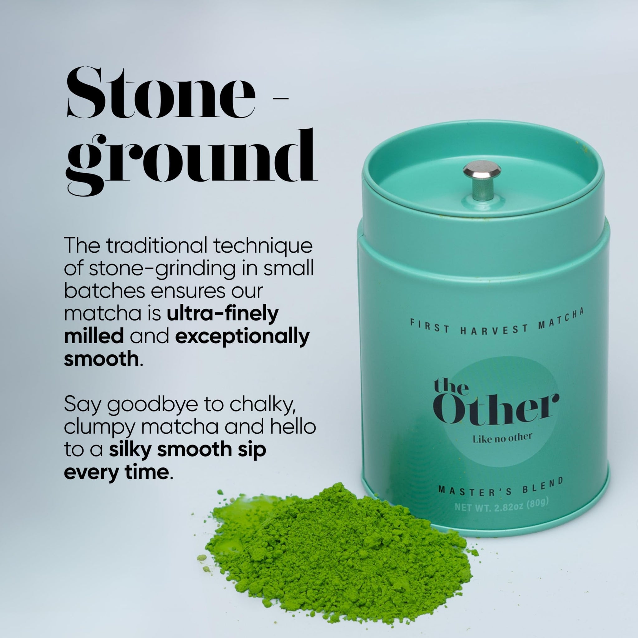 TheOther Matcha Powder Ceremonial Grade Matcha Powder - Japanese Matcha Powder Master’s Blend - Premium Green Tea Teal Tin - 25g