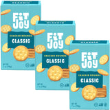 FitJoy Grain Free Crackers in Classic (Salt) Flavor - Round Party Crackers without Gluten, Non-GMO Project Verified - Vegan, Nut Free, Savory Snack