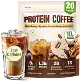 Sugar Free Protein Coffee - Cold Brew Mocha Iced Coffee, 70mg Caffeine, MCT Oil, Probiotics & Fiber, 13 Vitamins, Instant Coffee For Energy, Focus