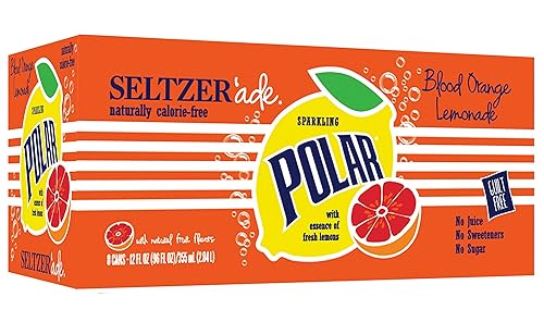 Polar Blood Orange Lemonade Seltzer'ade, 12 Fluid Ounce (Pack of 8)