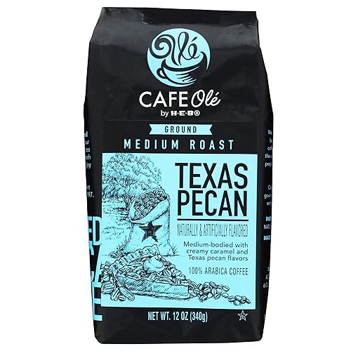 Roasting Plant Cafe Ole Texas Pecan Ground Coffee 12oz pack of 4
