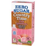 Country Time Zero Sugar Pink Lemonade Drink Mix, 6 ct On-the-Go Packets, 8 per Case