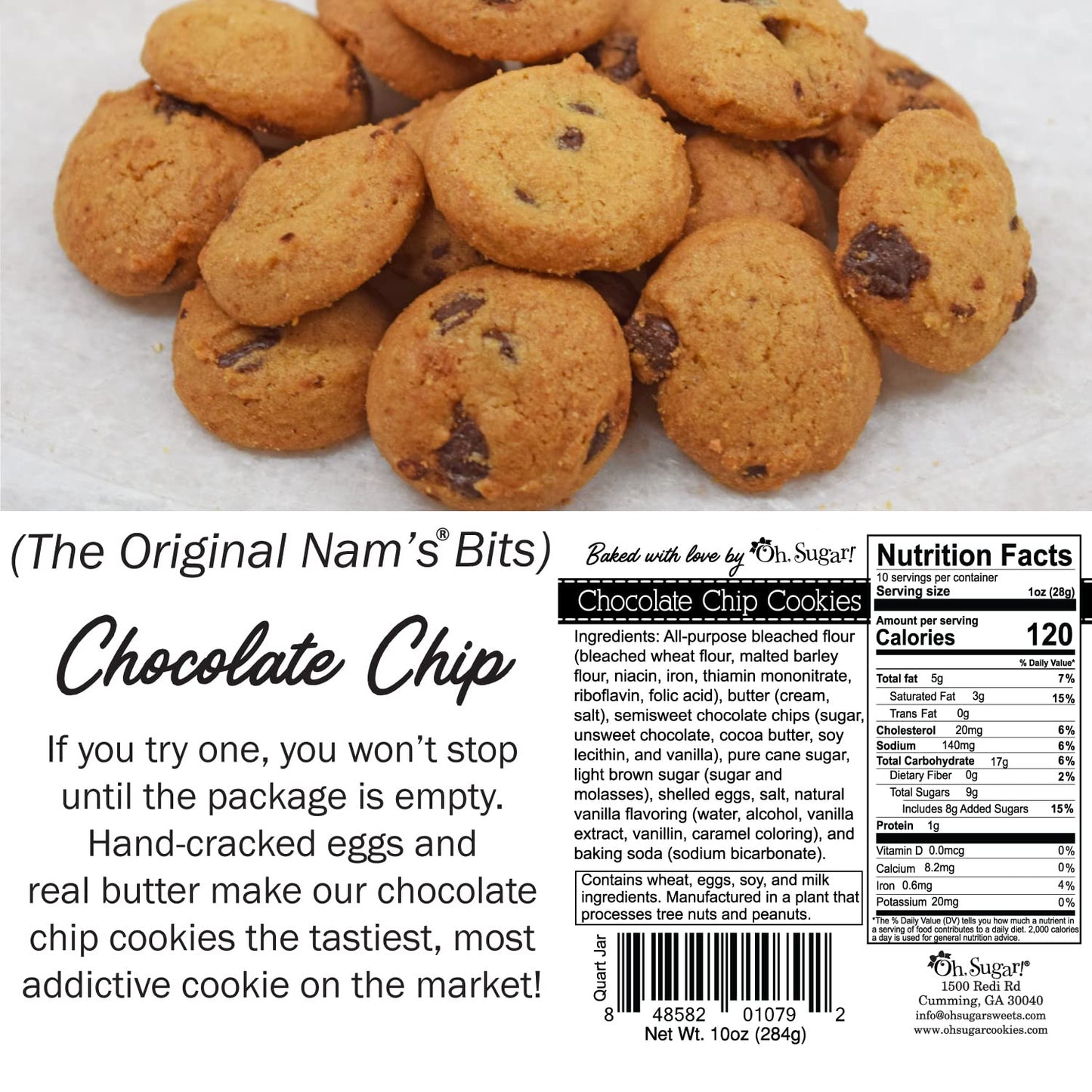 Nam's Bits Chocolate Chip Cookies - Birthday Quart Jar - BSHB