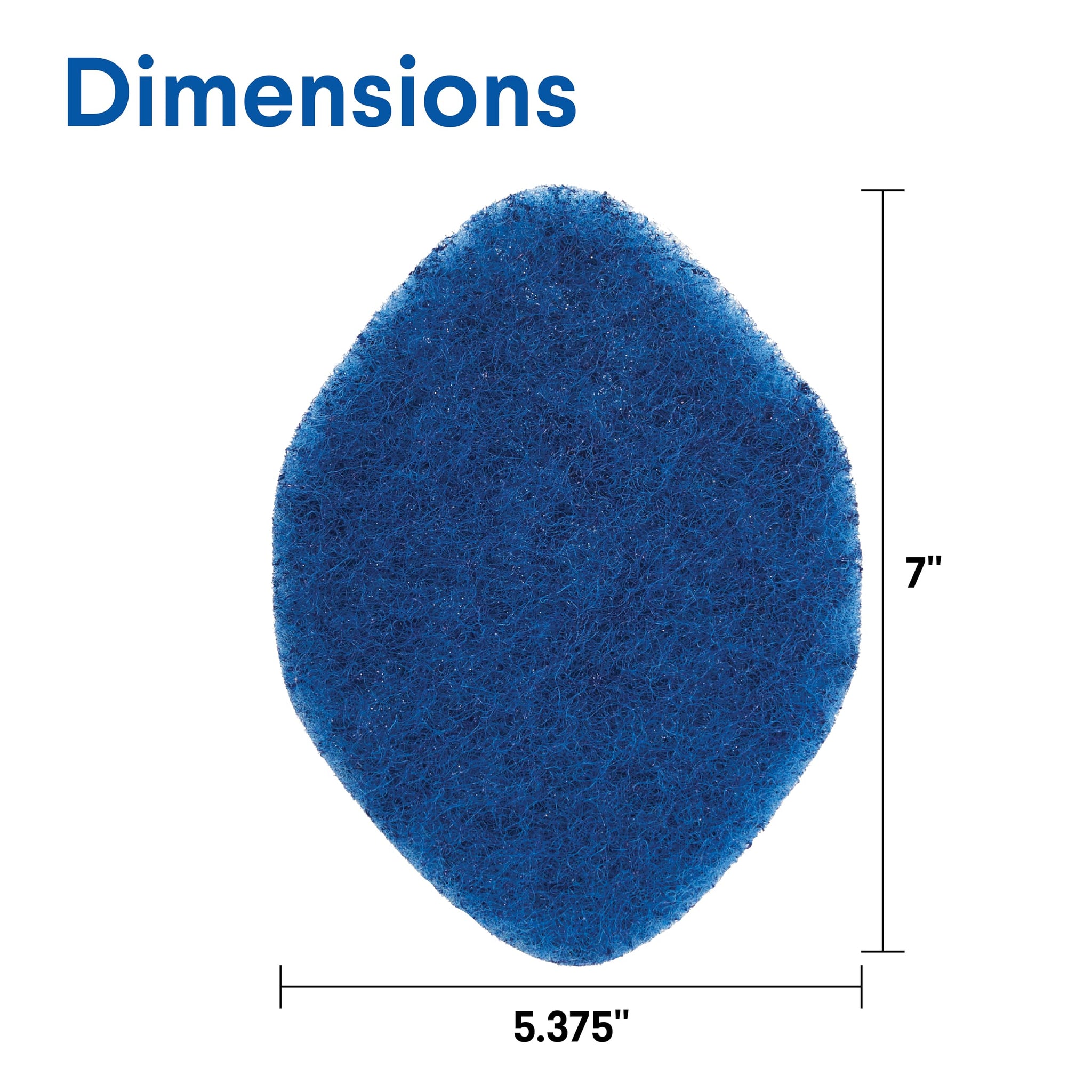 Clorox Extendable Tub & Tile Scrubber Refill, Diamond-Shaped Head Replacement Scrubber Pad, Blue