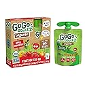 GoGo squeeZ Organic Applesauce, Apple Strawberry, 3.2 Ounce (4 Pouches), Gluten Free, Vegan Friendly, Unsweetened Applesauce, Recloseable, BPA Free