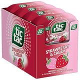 Tic Tac Strawberry & Cream, On-the-Go Pocket-Sized Mints, 200 pieces, Bulk 8 Pack, 3.4 oz Each
