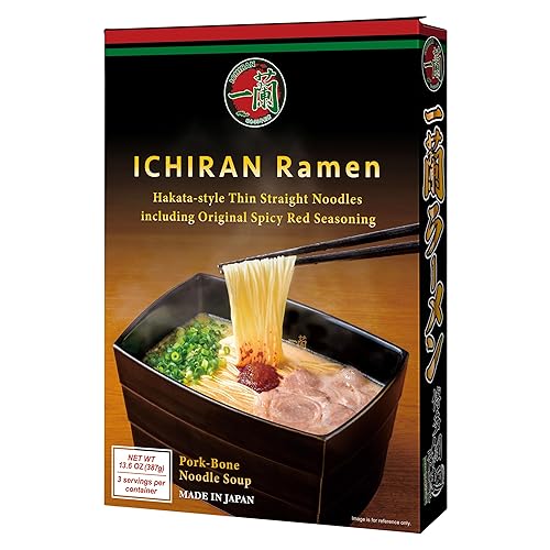 Official ICHIRAN Take-Home Ramen Kit (Pork Bone Broth Flavor), Authentic Tonkotsu Ramen Noodle Soup Imported from Japan