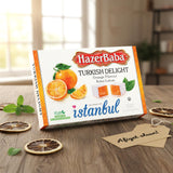 HazerBaba Turkish Delight Candy Orange, 16 Oz (Pack of 1), Vegan Snack Box