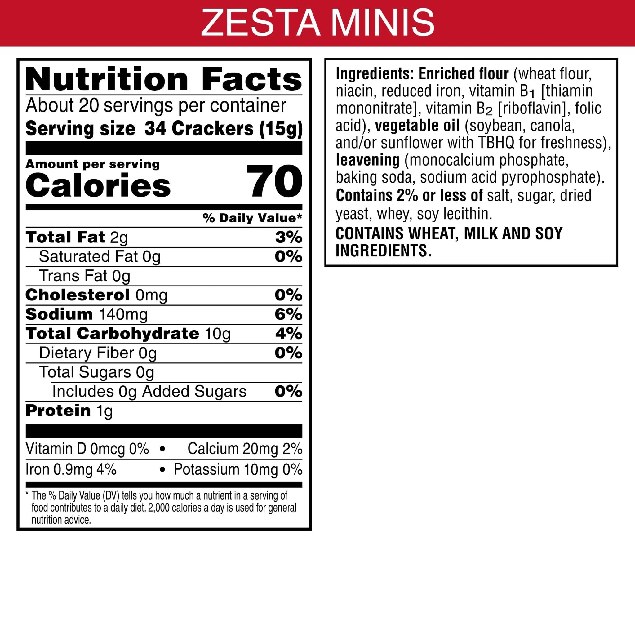 Zesta Minis Saltine Crackers, Soup Crackers, Lunch Snacks, Original, 11oz Box (1 Box)