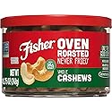 Fisher Snack Oven Roasted Never Fried, Sea Salt Whole Cashews, 8.75 Ounce