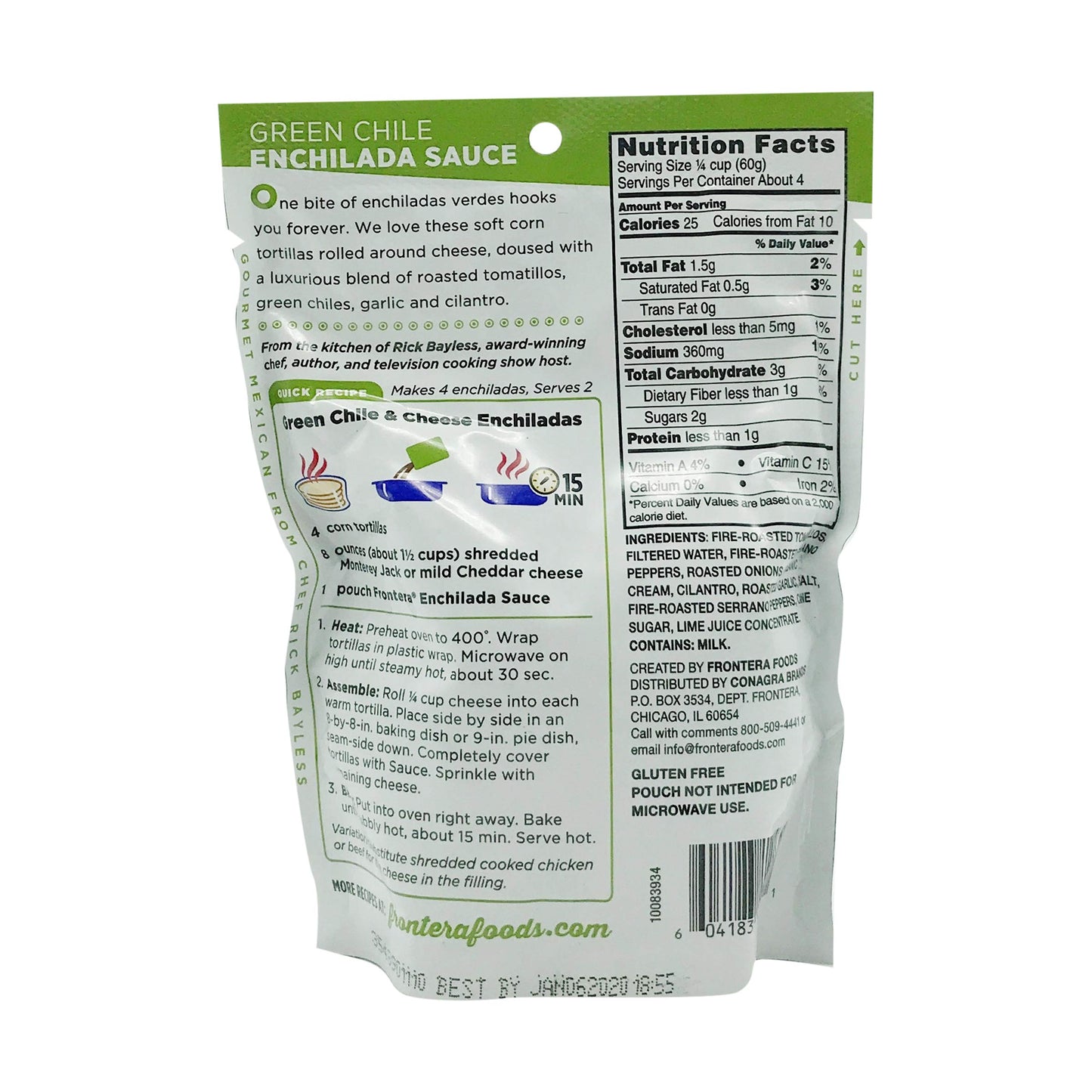 Frontera Green Chili Enchilada Sauce, 8 oz
