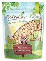 Food to Live Blanched Hazelnuts, 8 Oz Raw Whole Filberts, No Skin, Unsalted, Unroasted Nuts, Vegan Snack, Kosher. Keto. Good Source of Vitamins
