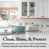 Goddard's Granite & Marble Polish - Clean and Shine Countertops, Tile, and Stone with Carnauba Wax - Water Stain Protection, 8oz