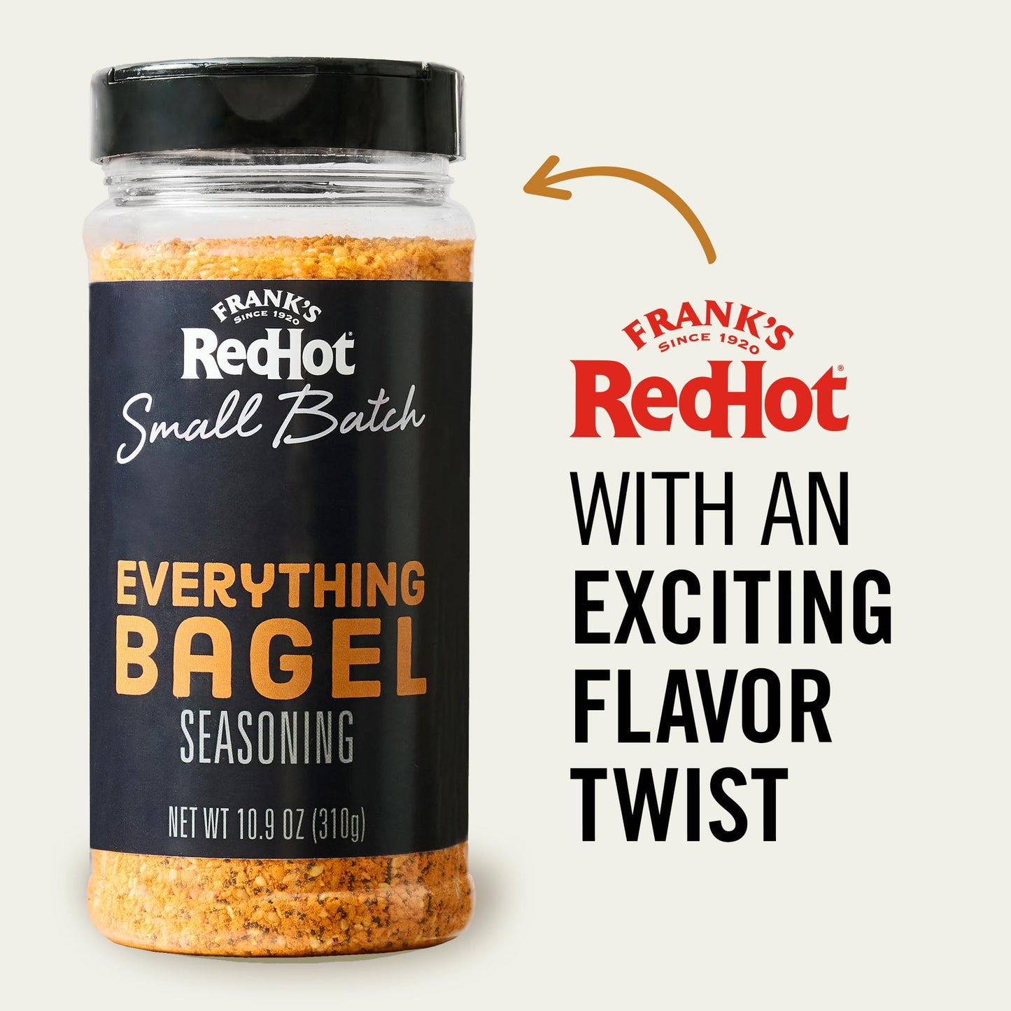 Frank’s RedHot Seasoning, Everything Bagel, Small Batch, Made for Chefs, Savory Flavor and Craveable Heat for Avocado Toast, Eggs, Grilled Meats,