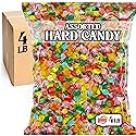 Lalees Bulk Hard Candy - 4 Pounds Individually Wrapped Classic Mix - Approx 300 Pieces - Office Candy Variety Pack for Desk, Front Counter, Lobby