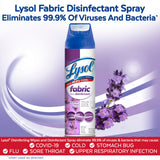 Lysol Fabric Disinfectant Spray, Sanitizing and Antibacterial Spray, For Disinfecting and Deodorizing Soft Furnishings, Lavender Fields 15 Fl. Oz