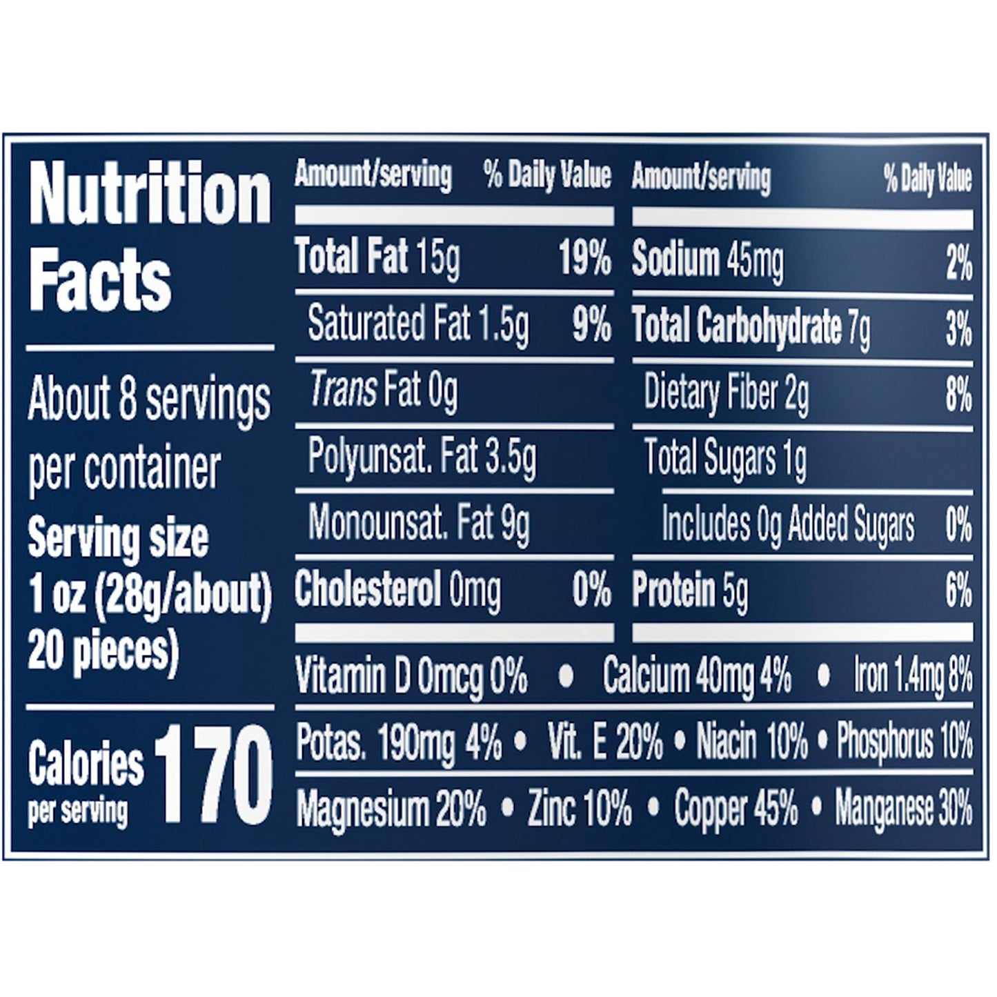 Planters Select Cashews (Almonds & Pecans Nut Mix, 8.25 oz Canister)